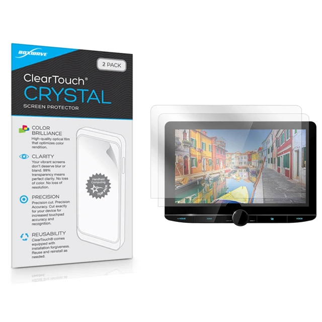 Alt view image 2 of 7 - Screen Protector Compatible with Kenwood DMX1057XR - ClearTouch Crystal (2-Pack), HD Film Skin - Shields from Scratches