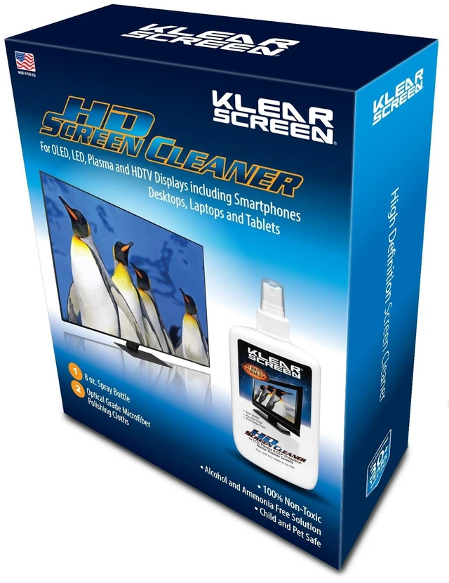 Alt view image 2 of 7 - Electronic Cleaner Kit - Streak-Free 8 oz. - Green 236.5 ml, Unscented Formula, Chamois And Terry Microfiber, Lint-Free, Streak-Free Finish, For TVs Phones Tablets