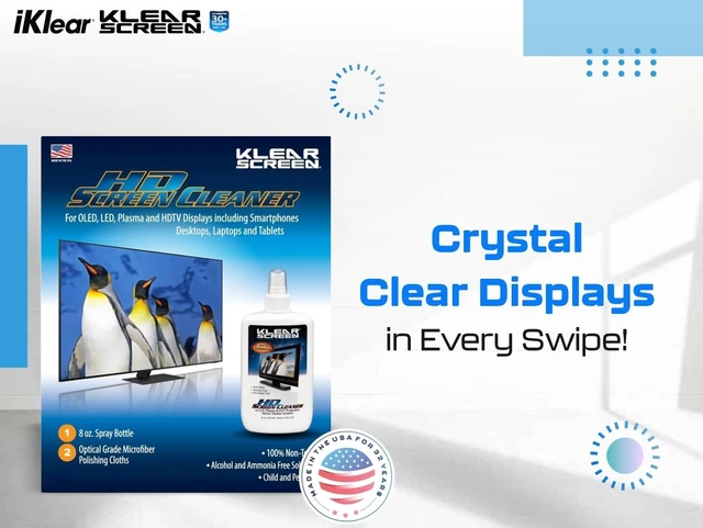 Alt view image 5 of 7 - Electronic Cleaner Kit - Streak-Free 8 oz. - Green 236.5 ml, Unscented Formula, Chamois And Terry Microfiber, Lint-Free, Streak-Free Finish, For TVs Phones Tablets