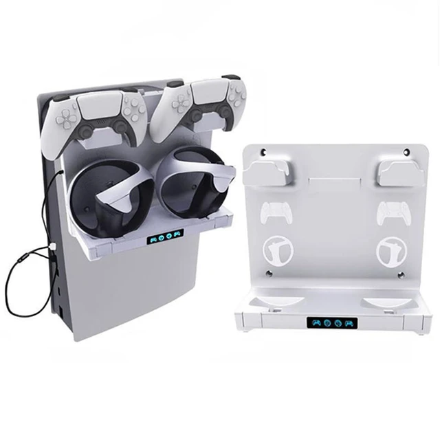 Alt view image 2 of 7 - Controller Charging Station Wall Mount for VR 2 Controller Holder Wall Hanging Vertical Charging Stand Dock Controller Headphone Holder Storage Stand Hook