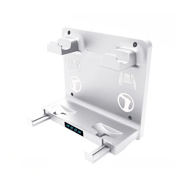 Alt view image 4 of 7 - Controller Charging Station Wall Mount for VR 2 Controller Holder Wall Hanging Vertical Charging Stand Dock Controller Headphone Holder Storage Stand Hook