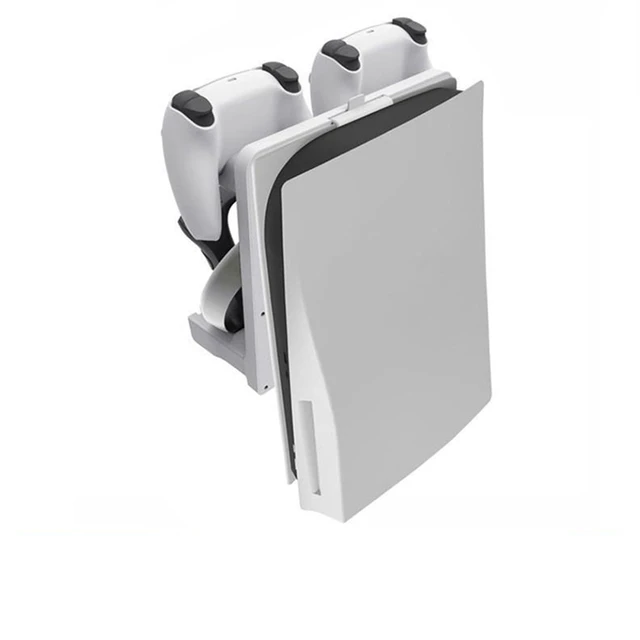 Alt view image 3 of 7 - Controller Charging Station Wall Mount for VR 2 Controller Holder Wall Hanging Vertical Charging Stand Dock Controller Headphone Holder Storage Stand Hook