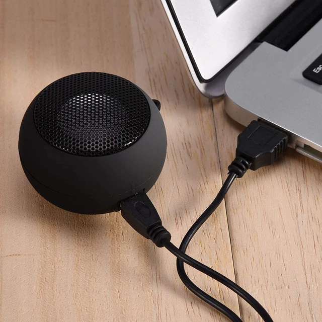 Alt view image 3 of 7 - Mini Speaker, Retractable Speaker with USB Charging Cable, 3.5mm Audio Interface Portable Speaker for MP3, MP4, MP5, Mobile Phones, Computers(Black, 12)