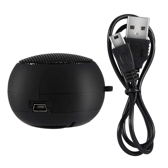 Alt view image 7 of 7 - Mini Speaker, Retractable Speaker with USB Charging Cable, 3.5mm Audio Interface Portable Speaker for MP3, MP4, MP5, Mobile Phones, Computers(Black, 12)