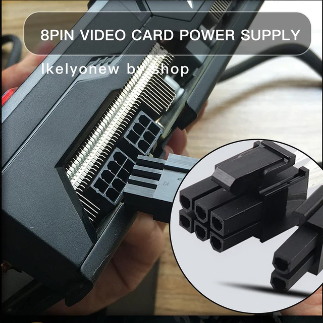 Alt view image 3 of 7 - 8 Pin PCIe GPU Power Cable Adapter - Female to Dual 8 Pin (6+2) Male GPU Extension Cable