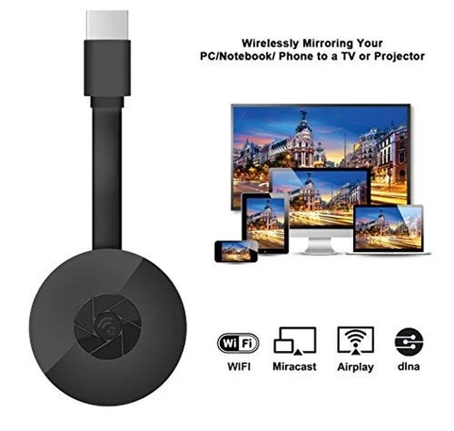 Alt view image 4 of 6 - Wireless HD Display Adapter 1080P WiFi Screen Mirroring Dongle Receiver for iPhone iPad Android Smartphones Tablets Windows to HDTV/Monitor/Projector