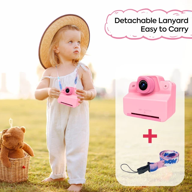 Alt view image 5 of 6 - Kids Instant Camera Print Photos Instantly, Toy Camera that Printing Pictures, Instant Prints Cameras Gift for Toddler Girls & Boys Aged 3-12 (Pink)