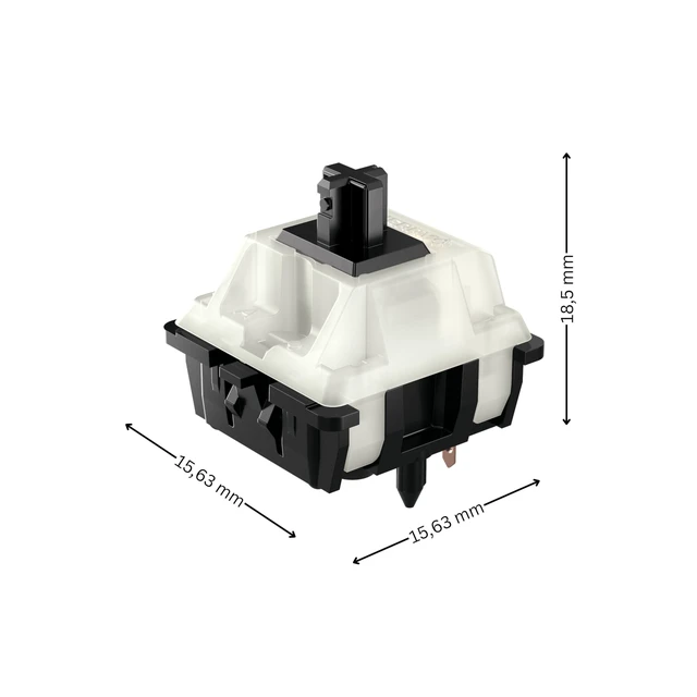 Alt view image 3 of 6 - MX Black Clear TOP Switch Kit, 23 Mechanical Keyboard Switches, for DIY, Hot Swap or Gaming Keyboard, Linear Switch with No Click, Powerful & Direct