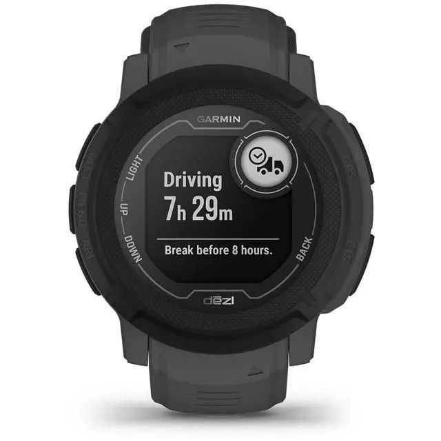 Alt view image 6 of 6 - Instinct 2, dezl Edition, Rugged Trucking smartwatch, Easy Break Planning, Compatible with The dezl OTR Navigator, Black