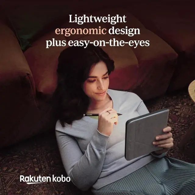 Alt view image 6 of 6 - Libra Colour | eReader | 7 Glare-Free Colour E Ink Kaleido 3 Display | Dark Mode Option | Audiobooks | Waterproof | Black