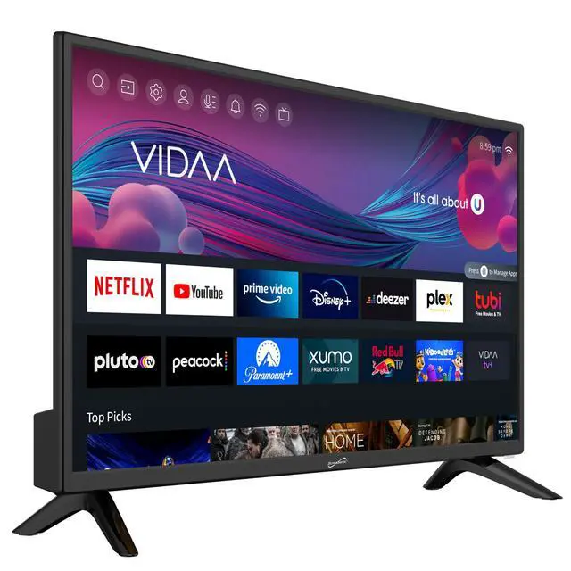 Alt view image 6 of 6 - SC-2426SDVD 24-inch LED Smart HDTV w/DVD Player, ATSC & NTSC System, 3X HDMI, 1080p, WiFi, USB, Multi Language OSD, AC/DC Compatible for Home, Kitchen, or RV Camper, DC Car Cord Included