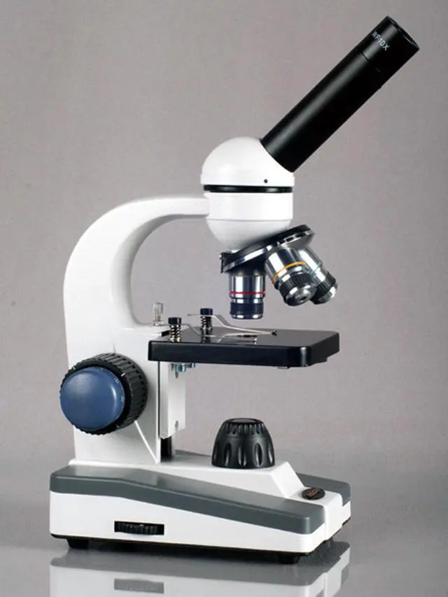 Alt view image 2 of 6 - M150C-50WM-50P100S Compound Monocular Microscope, WF10x and WF25x | 40X-1000X Magnification Range Compound Biological Microscope Built-In LED Illumination Brightfield Imaging Built-In