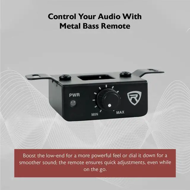 Alt view image 5 of 6 - SS10P 800W Slim Under-Seat Active Car/Truck Subwoofer, Built-in Amp, Wired Remote Bass Knob, Cast Aluminum, for Car Audio Upgrades | 800W Peak, 200W RMS, Active Sub, High & Low Level Inputs, Auto Turn