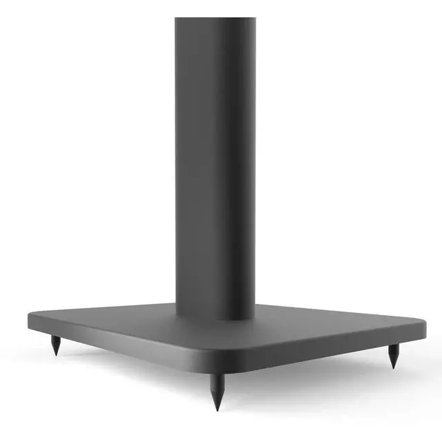 Alt view image 3 of 6 - SP26PL Black Metal Speaker Stand (26 inches) - Universal Fit, Hidden Cables, Rotating Top Plate, Carpet & Hardwood Feet, ¼-20 Mounting, Pair