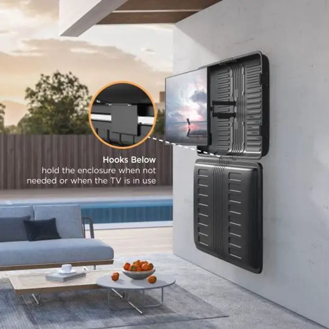 Alt view image 4 of 6 - E-Series 36-43 Inch Outdoor TV Enclosure, Weatherproof Cover | Weatherproof Protective | All -Season | Outdoor | Impact Resistant | TV Cabinet | Extended TV Life