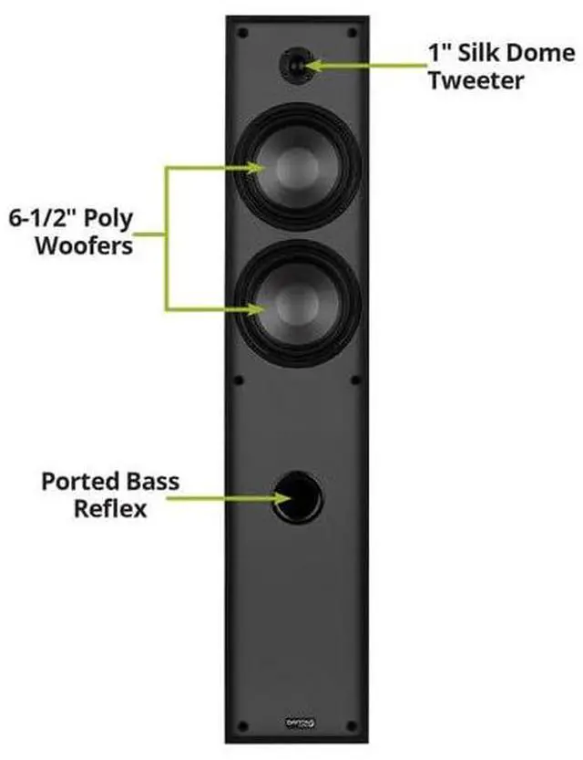 Alt view image 5 of 6 - Classic T65 Floor-Standing Tower Speaker Pair (Black)