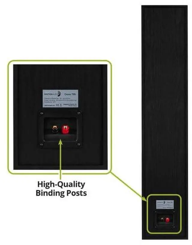Alt view image 6 of 6 - Classic T65 Floor-Standing Tower Speaker Pair (Black)
