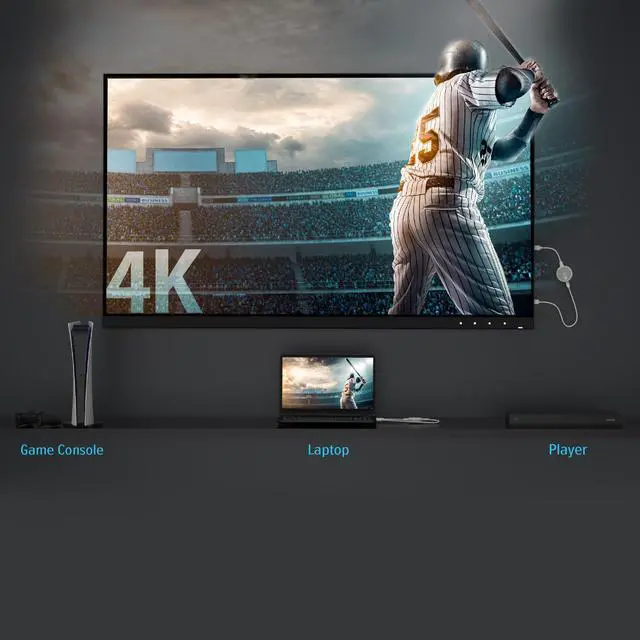 Alt view image 2 of 6 - ScreenCast 4K Wireless HDMI Transmitter and Receiver, Wireless HDMI Extender, Support 4K30Hz / 1080p60Hz, 2.4/5GHz, from Laptop/PC/Player/TV Box to Monitor/Projector/TV (JVAW75)