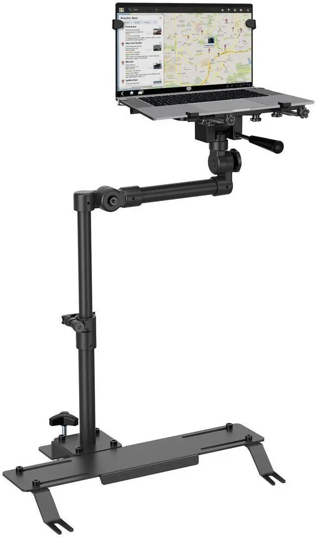 Main image of Car Laptop Mount, No-Drill Passenger Seat Stand for 17" Laptops | With Cooling Tray, Adjustable Full Motion Vehicle Laptop Mount, Tablets Compatible