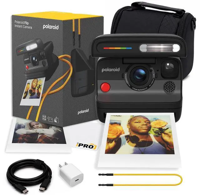 Main image of Flip Instant Camera in Black with Hyperfocal 4Lens System Bundle | Instant Camera for Travel, Parties & Creative Photography, Sonar Autofocus, Compatible with i-Type & 600 Film