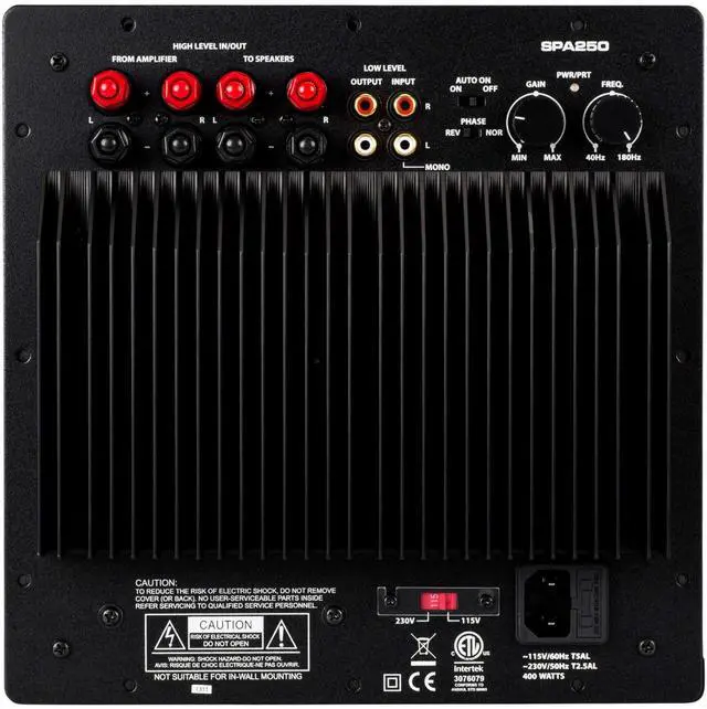 Alt view image 2 of 6 - SPA250 250 Watt Subwoofer Plate Amplifier