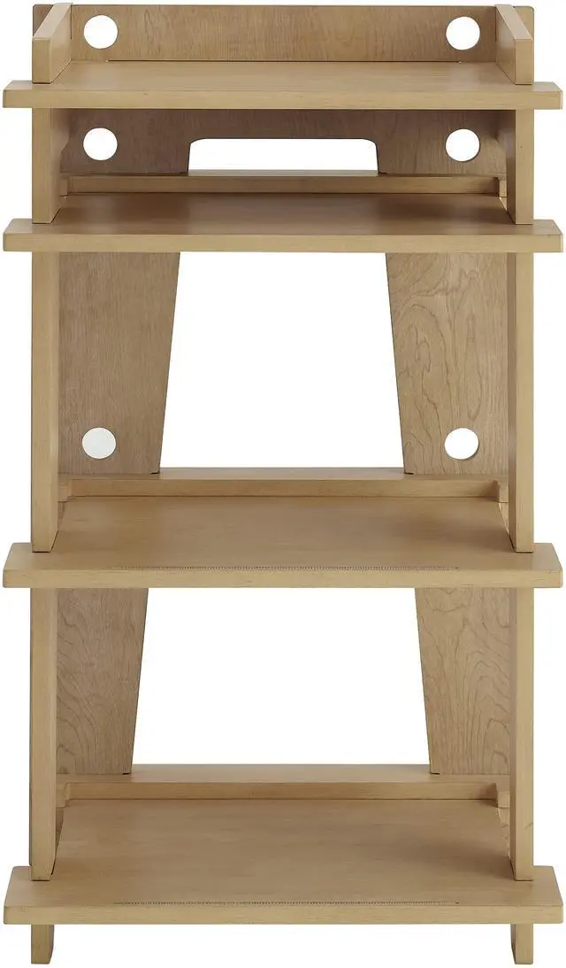 Alt view image 4 of 6 - Soho Record Player Stand, Media Console with Vinyl Storage, Modern Home Organizer, Natural