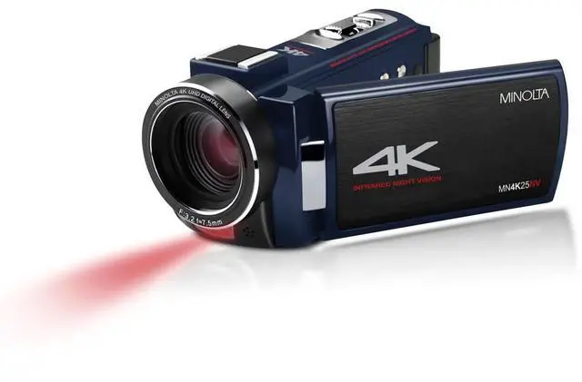 Main image of Showtime MN4K25NV 4K Camcorder, Night Vision, 30MP, 16X Zoom (Blue) | Includes a durable carrying case for convenient storage, travel and protection