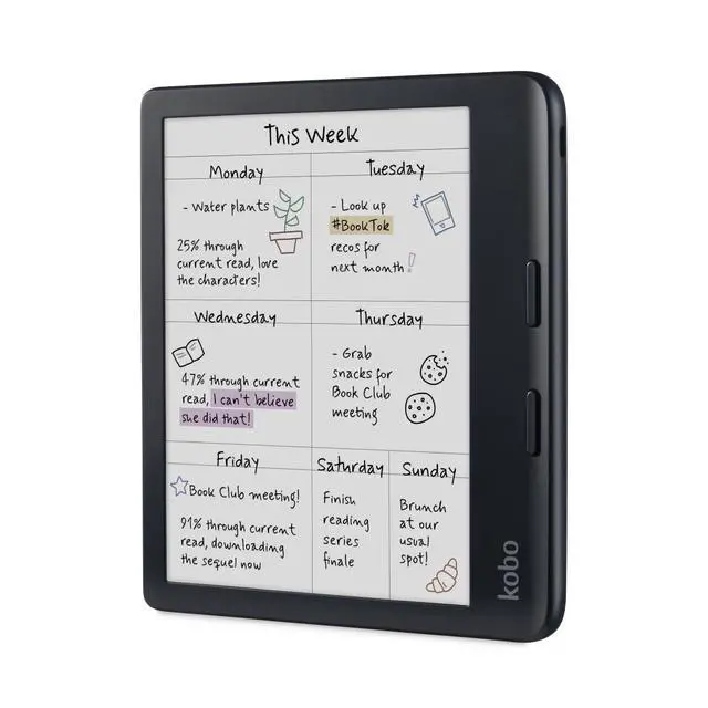 Alt view image 5 of 5 - Libra Colour Black eReader with Case Bundle