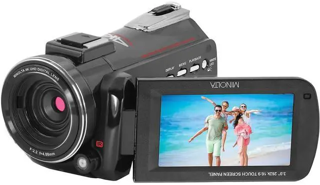 Main image of Showtime MN4K40NV 4K Camcorder, Night Vision, 30MP, 16X Zoom -Black | Capture sharp HD video with an easy-to-use touchscreen and versatile zoom for everyday recording