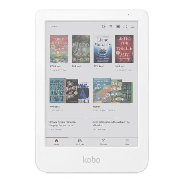 Alt view image 2 of 6 - Clara Colour eReader (White) with Case Bundle (Butter Yellow SleepCover, Case + AC Bundle)
