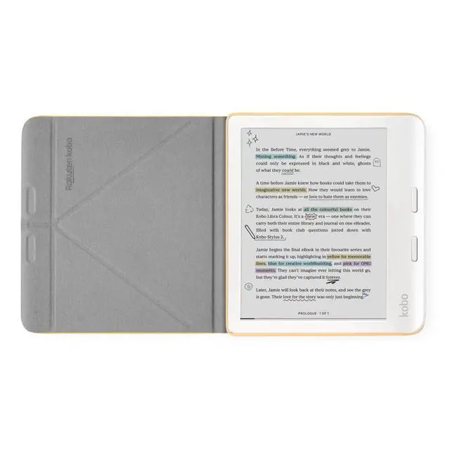 Alt view image 4 of 6 - Libra Colour White eReader with Case Bundle