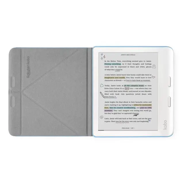 Alt view image 4 of 6 - Libra Colour White eReader with Case Bundle