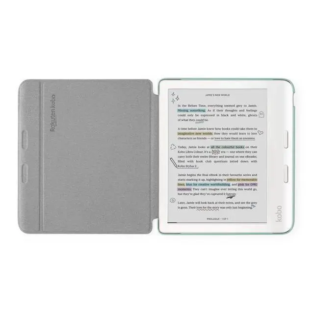 Alt view image 4 of 5 - Libra Colour White eReader with Case Bundle