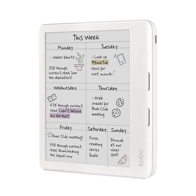 Alt view image 4 of 5 - Libra Colour White eReader with Case Bundle