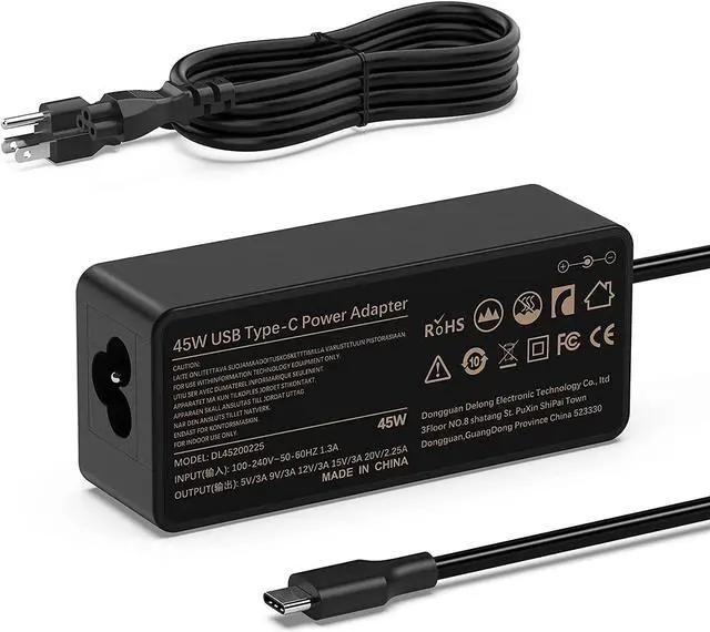 Main image of 20 Pack 45W USB Type C AC Adapter Compatible with HP Chromebook X360 11 13 14 14A 11 11A G5 G6 G7 G8 EE HP Spectre X360 13 Elite X2 Laptop USB C Power Cord