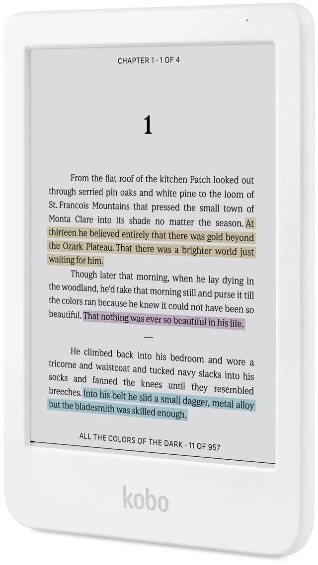 Alt view image 4 of 6 - Clara Colour eReader (White) with Case Bundle (Butter Yellow SleepCover, Case Bundle)