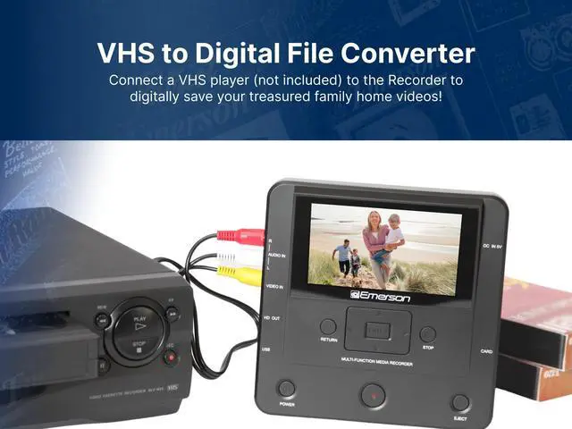 Alt view image 4 of 6 - EMT-1200 Multimedia Recorder with 4.3-Inch LCD Screen: Record Videos, Music, and Photos from Phone to DVD, USB, or Memory Card - HD Media Output, App Integration, and Accessories Included