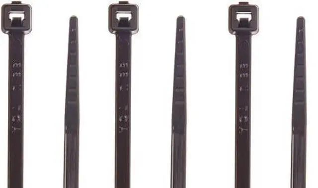 Main image of T18L0M4 Standard Cable Tie, 8" Long, 18lb Tensile Strength, PA66, Black (Pack of 1000) (3)