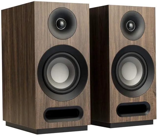 Main image of S 803 Bookshelf Speaker Pair (Walnut) | Bookshelf audio and home theater with Dolby Atmos ready connections and wood finish