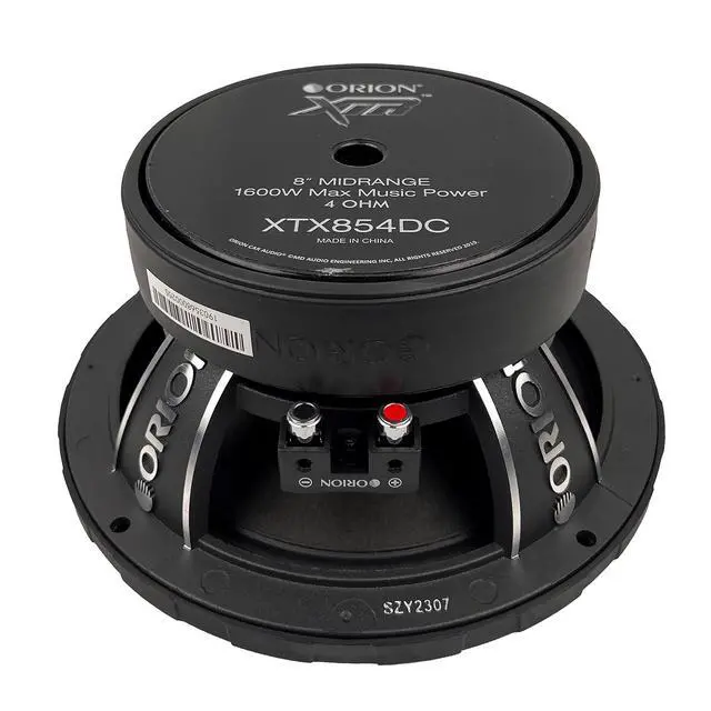 Alt view image 5 of 5 - XTR XTX854DC 8" Dust Cap Mid-Range Speakers, 1600W Pair | 400W RMS, 4-Ohm Impedance, 2" Voice Coil, High-Efficiency Design