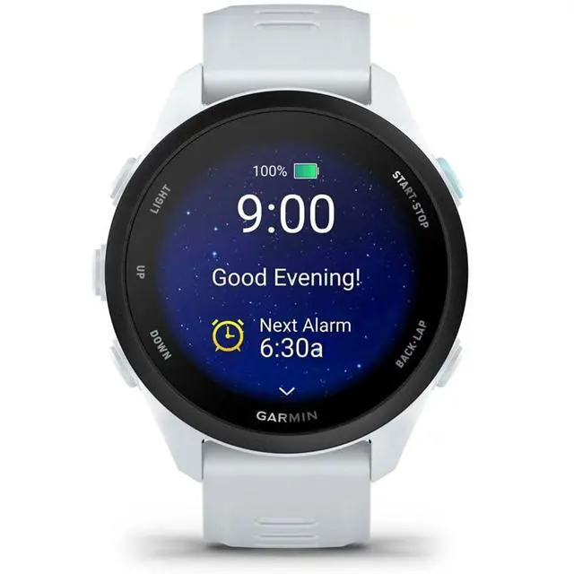 Alt view image 5 of 6 - Forerunner 70, 1.2" AMOLED GPS Running Watch, Training Readiness, 13-Day Battery, Whitestone, 010-04307-01 w/Deco Essentials 26-Month CPS Protection & 2-Pack Screen Protector