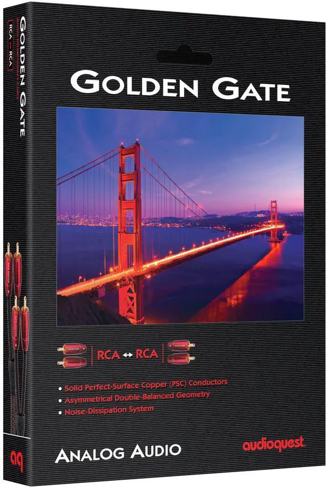 Alt view image 2 of 5 - Golden Gate Stereo Cable with 4 RCA Plugs, 0.6 m