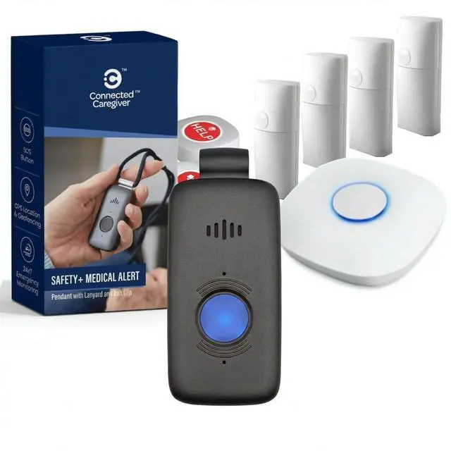 Main image of Safety+ Ultra StackCare Combo 4G Medical Alert System, Fall Detection, GPS Location, 24/7 Monitoring, Lightweight-Call to Activate Wireless Call Button, Personal Safety, Wearable Panic Button