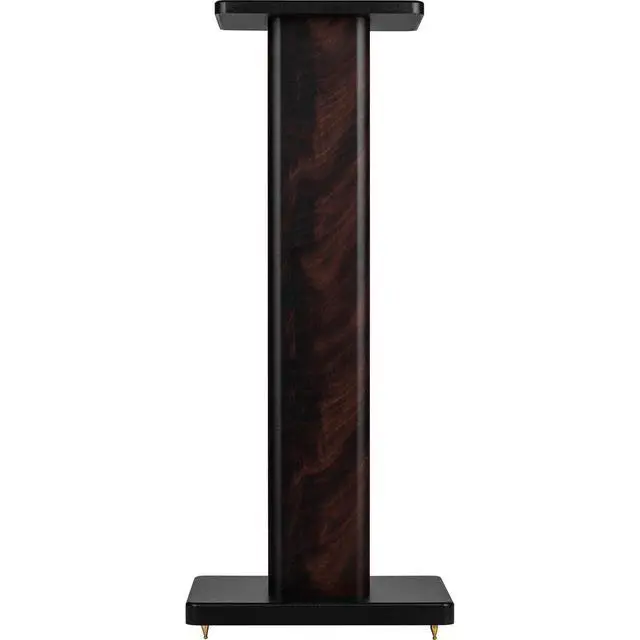 Alt view image 4 of 5 - Universal Wood Speaker Stand Pair (28in Walnut)