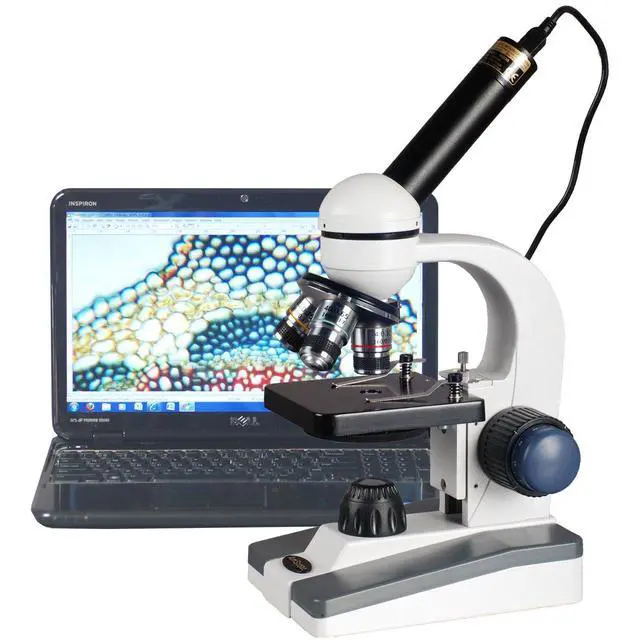 Main image of M150C-E3 1000X LED Coarse & Fine Focusing Science Microscope | 40X-1000X Magnification Range 3MP CMOS Sensor USB 2.0 Connectivity Built-In LED Illumination Built-In Condenser