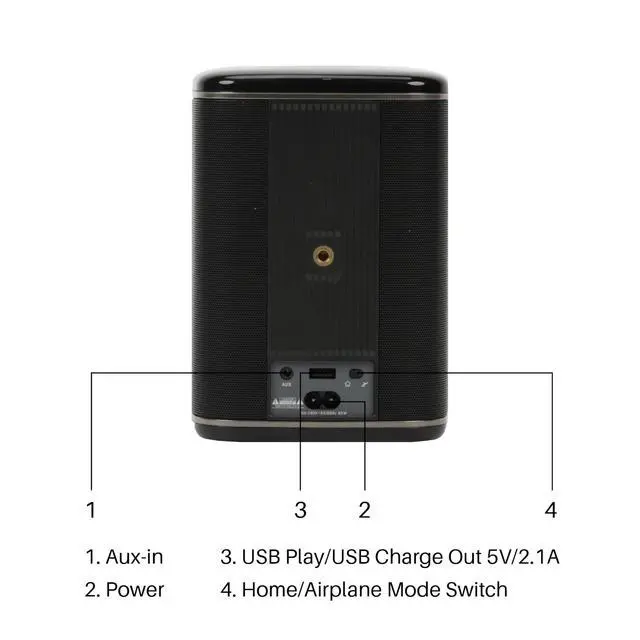 Alt view image 3 of 6 - Arena Wireless Hi-Fi Speaker for Home, Black | 6 Drivers, 50W, Wi-Fi & Bluetooth, With AirPlay 2, Chromecast, Multiroom Audio, Support Spotify and more streaming
