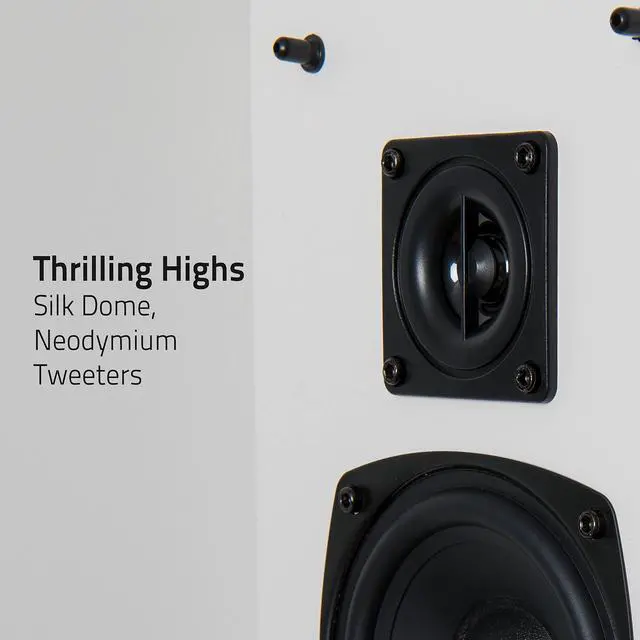 Alt view image 3 of 6 - Elite High Definition 2-Way Bipolar Surround Speakers for Wide Dispersion Surround Sound in Home Theater Systems - White/Pair (SXBP2WH)