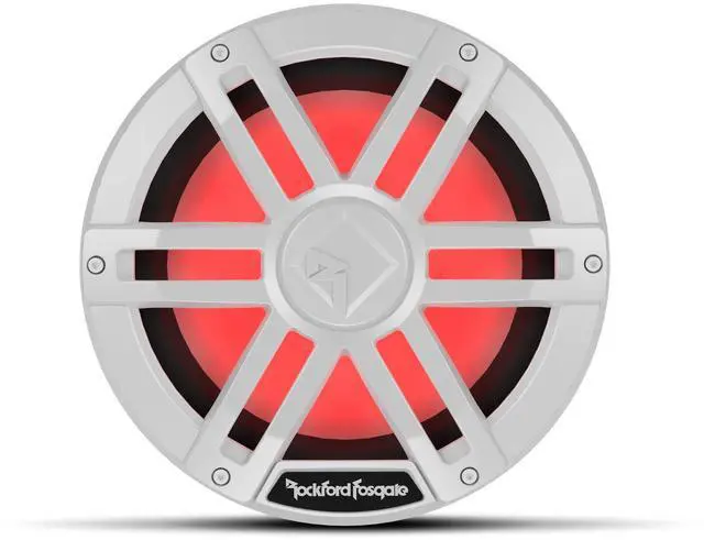 Main image of M1D2-10 Color Optix 10" Marine Subwoofer White | 2-Ohm Dual Voice Coils, Offering Ultra Bright Multicolor LED Lighting Experience