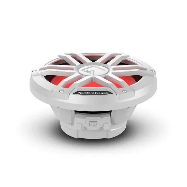 Alt view image 2 of 5 - M1D2-10 Color Optix 10" Marine Subwoofer White | 2-Ohm Dual Voice Coils, Offering Ultra Bright Multicolor LED Lighting Experience