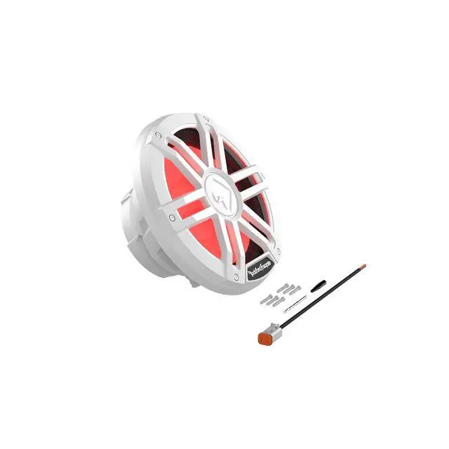 Alt view image 5 of 5 - M1D2-10 Color Optix 10" Marine Subwoofer White | 2-Ohm Dual Voice Coils, Offering Ultra Bright Multicolor LED Lighting Experience